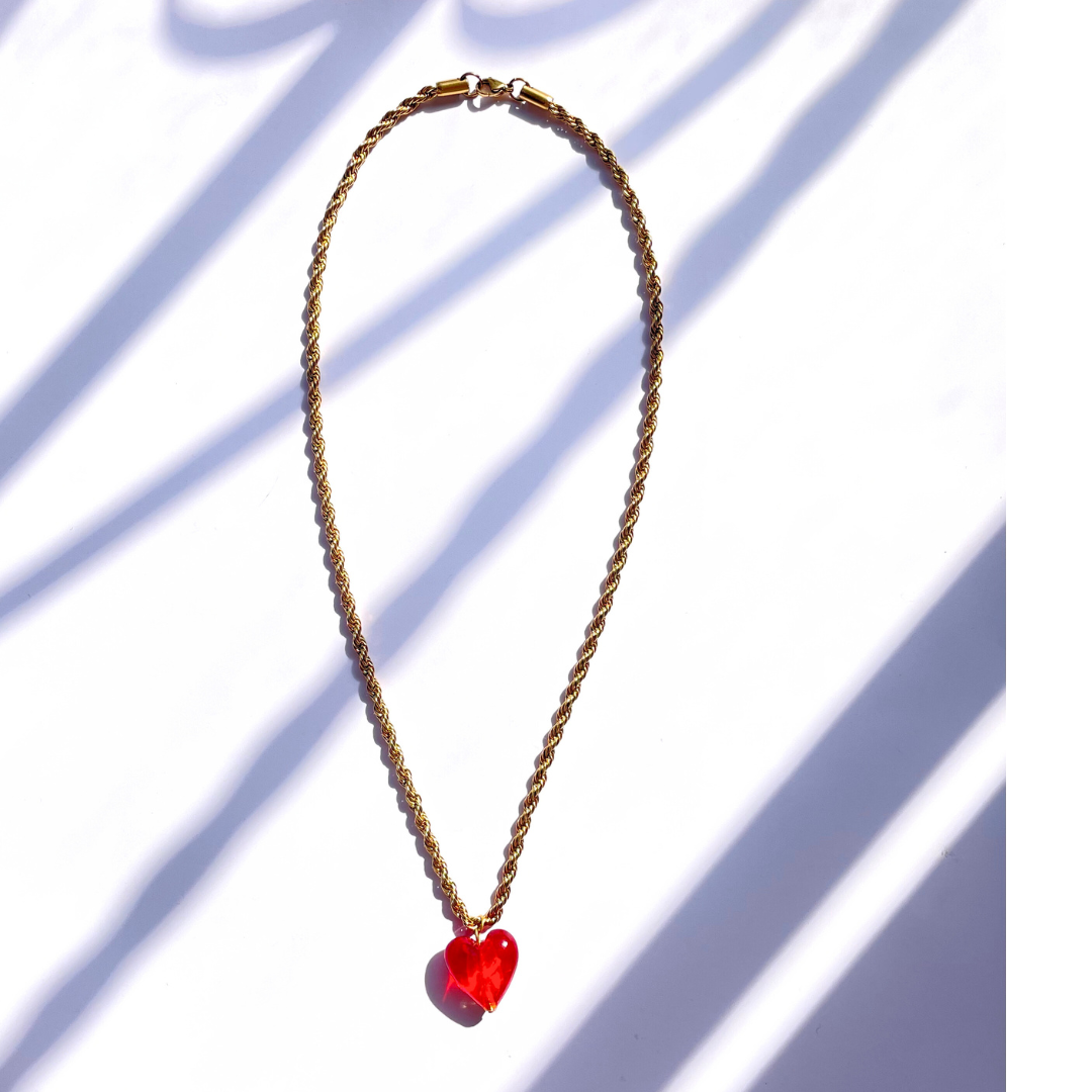 Red heart necklace