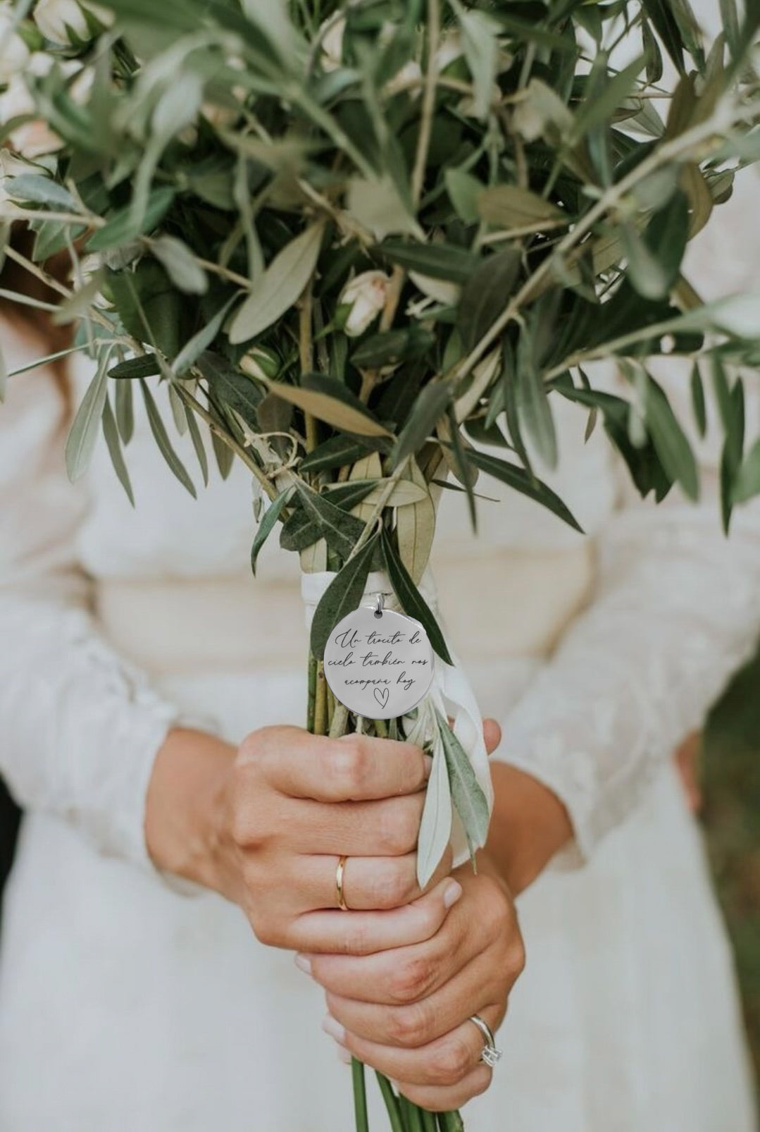 Lazo para Ramo de Novia con Dije Personalizado