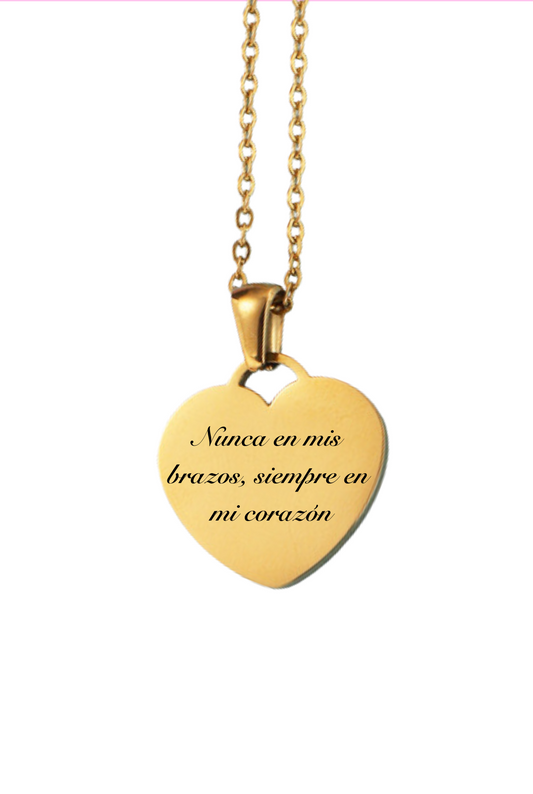 Collar Corazón Personalizado con Texto