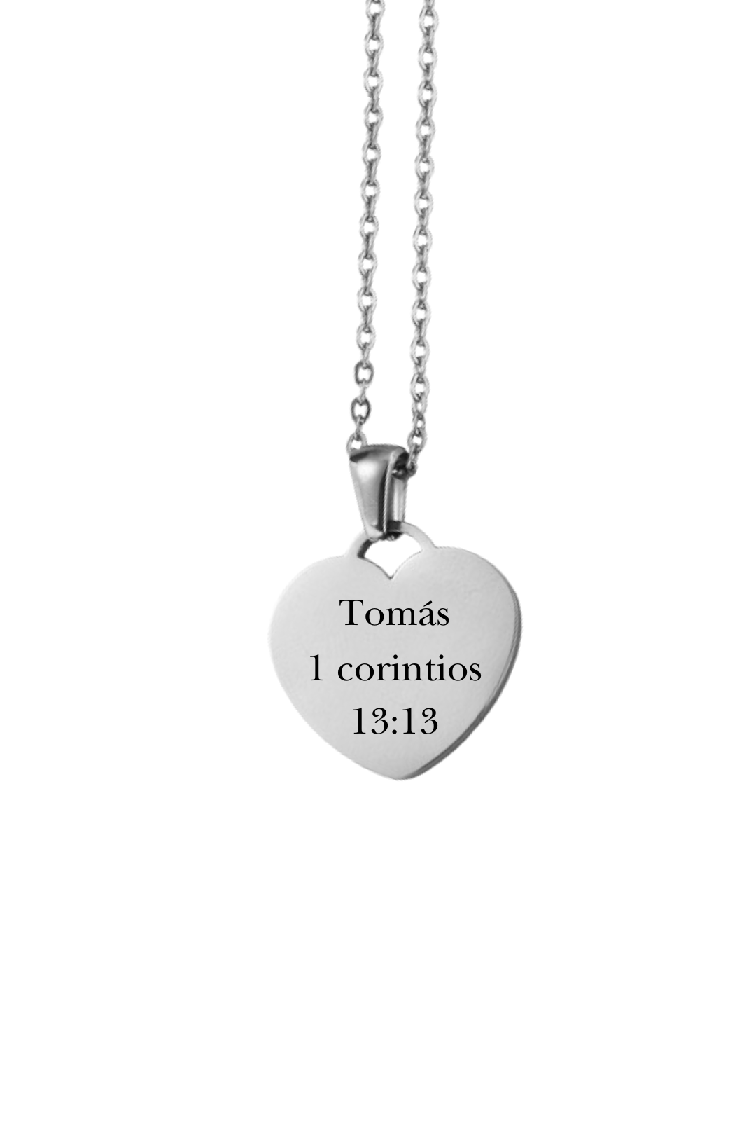 Collar Corazón Personalizado con Texto