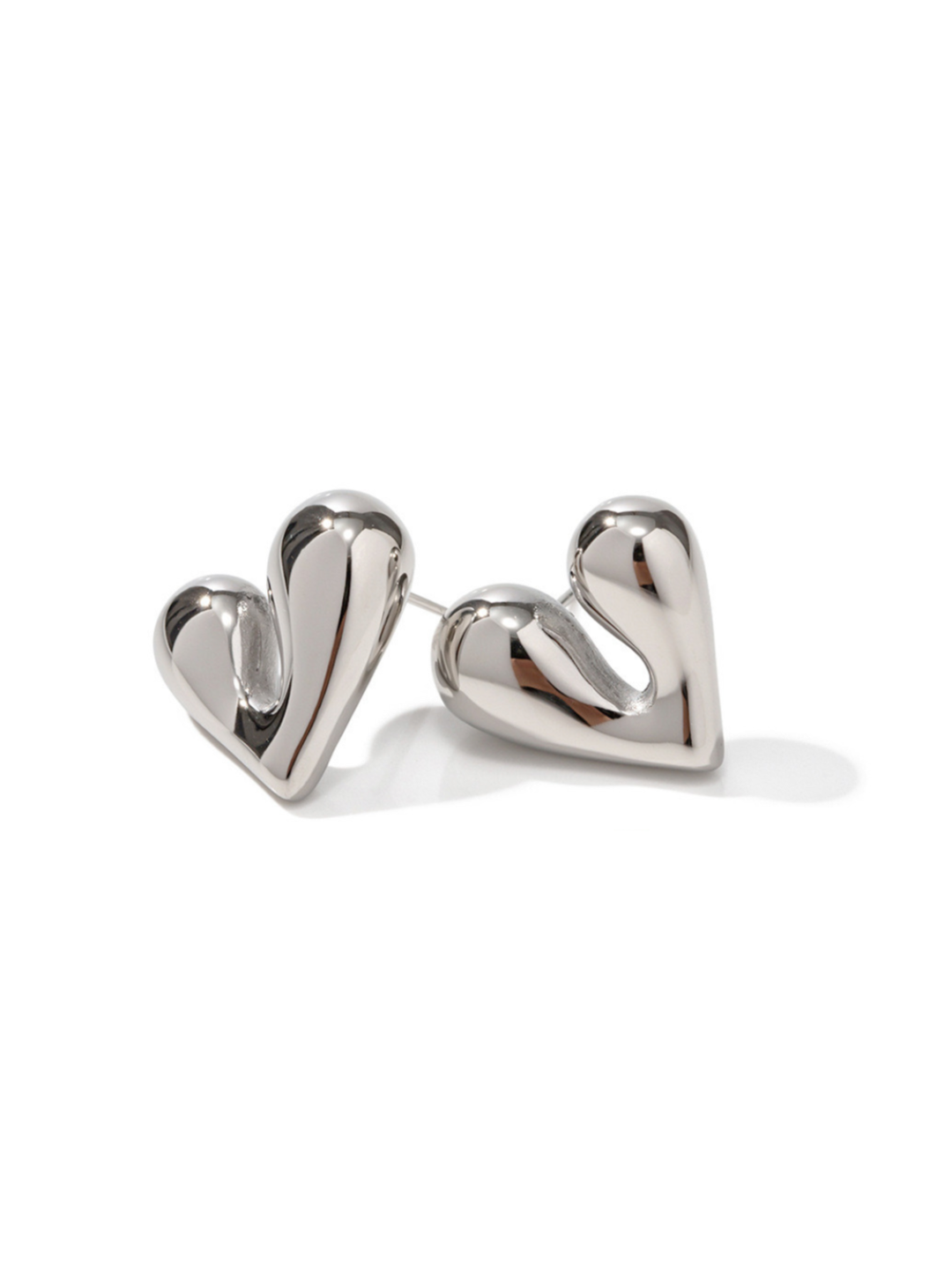 Aretes Corazón Bombón. Plata