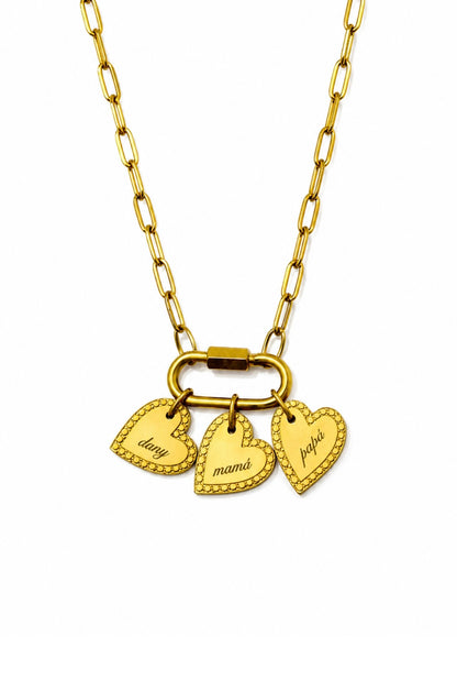 Collar Heart Chain Personalizado