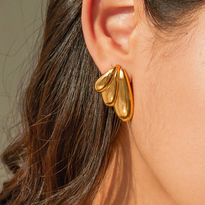 Aretes de Alas. Dorado