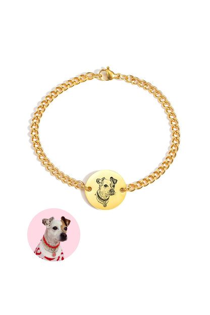 Pulsera Gran Amor. Personalizada con Cara de Mascota. Estilo Realista