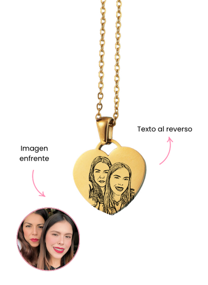 Collar Corazón Personalizado con Fotografía