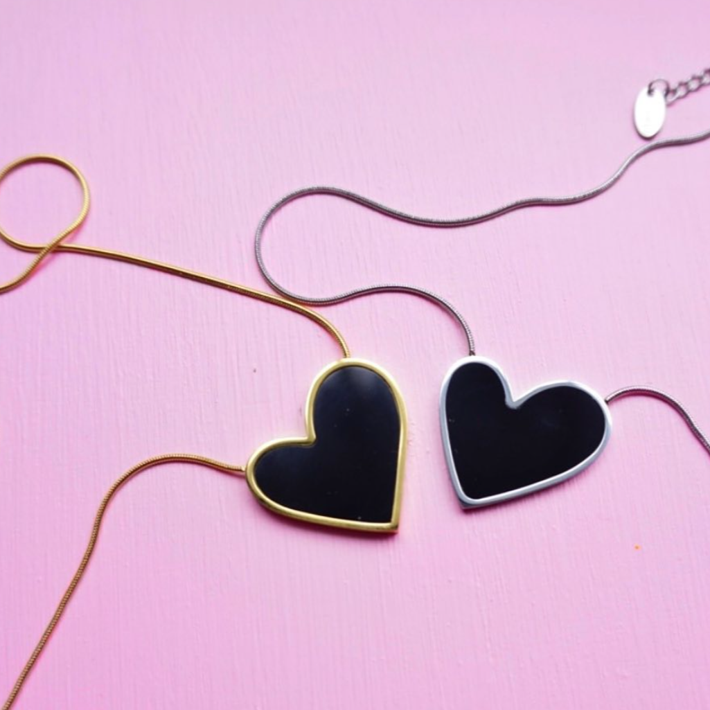 Black Heart Necklace