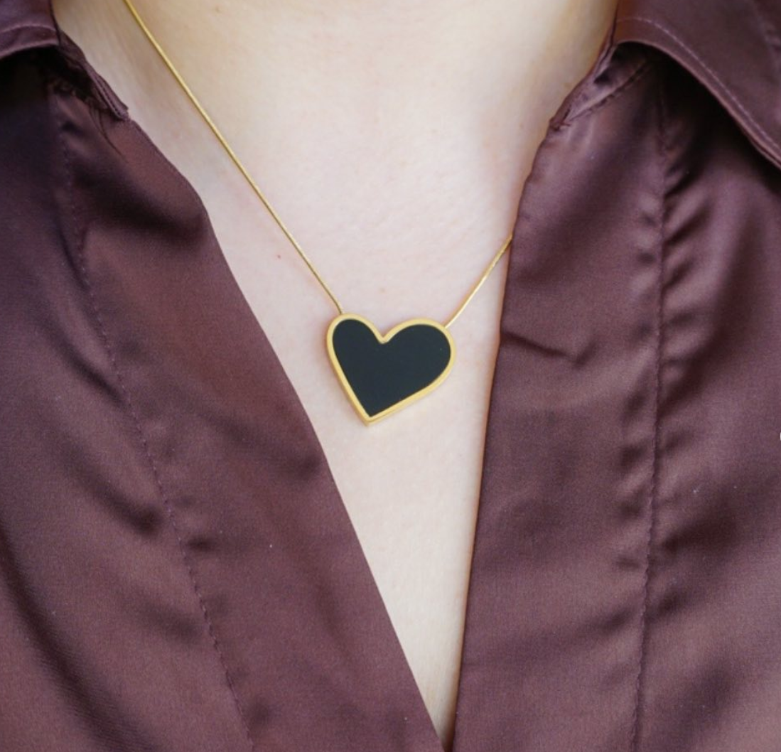 Black Heart Necklace