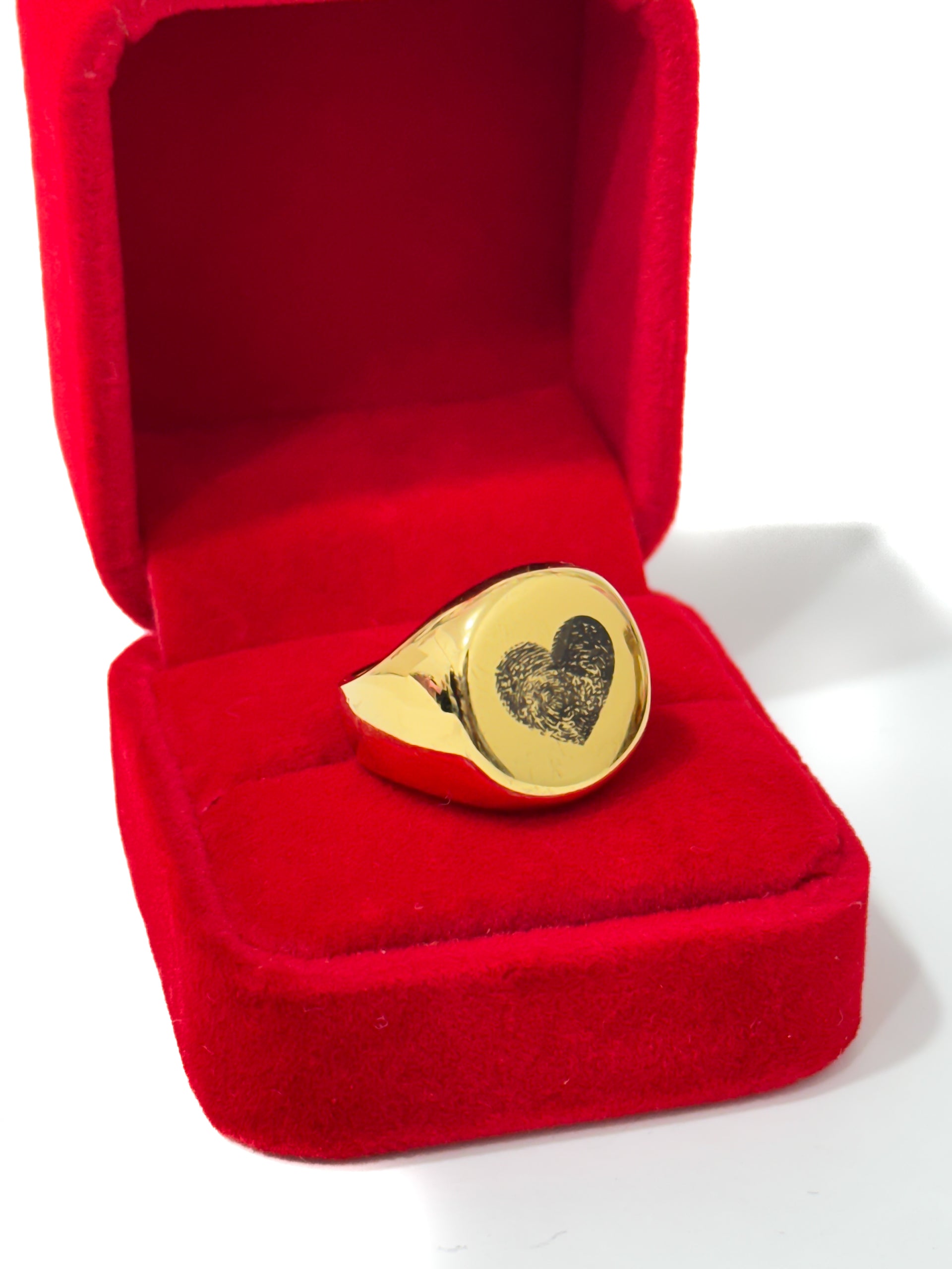 Forever Anillo de Sello Personalizado con Huellas Digitales