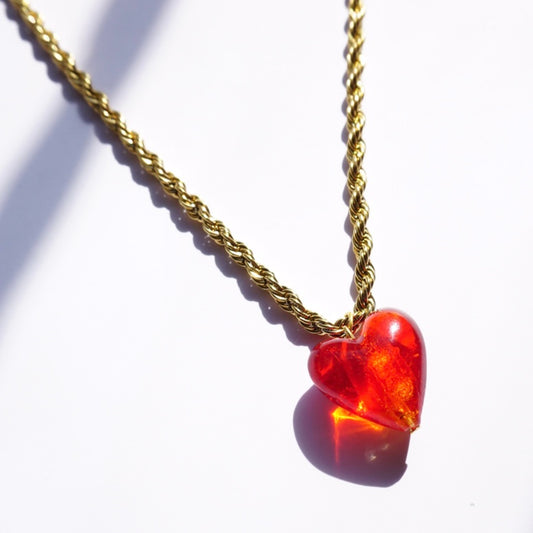 Red heart necklace