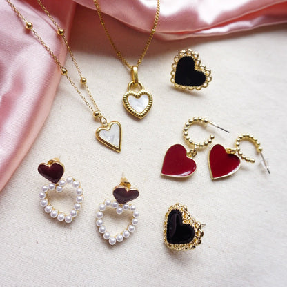 Aretes Amor y Perlas