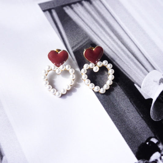 Aretes Amor y Perlas