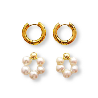 Pearls & hoops (2 en 1)