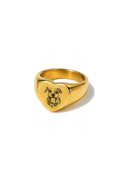 Anillo Personalizado Gran Amor Corazón