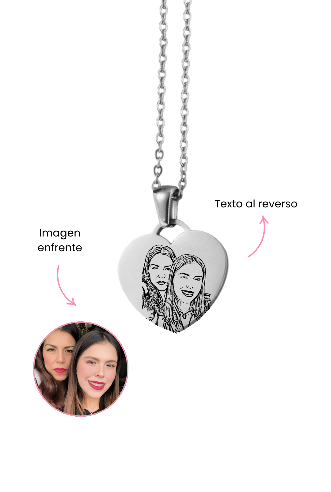 Collar Corazón Personalizado con Fotografía