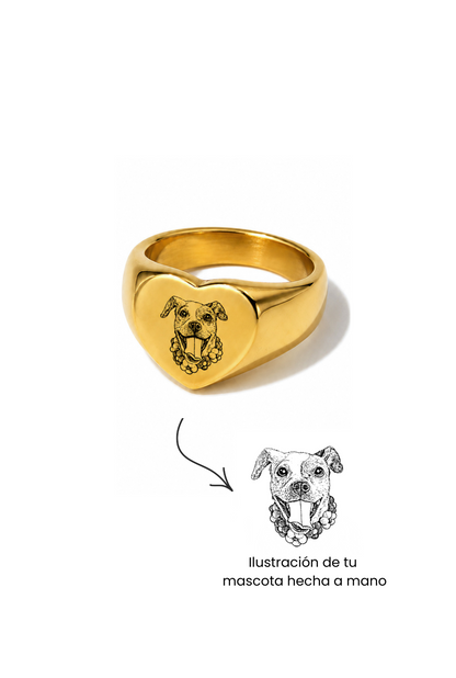 Anillo Personalizado Gran Amor Corazón