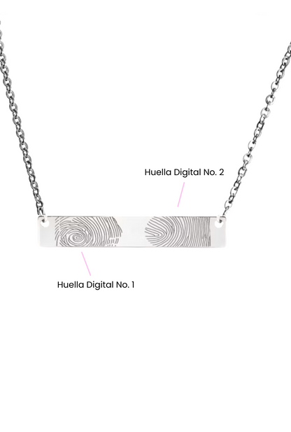 Collar Personalizado con dos Huellas Digitales