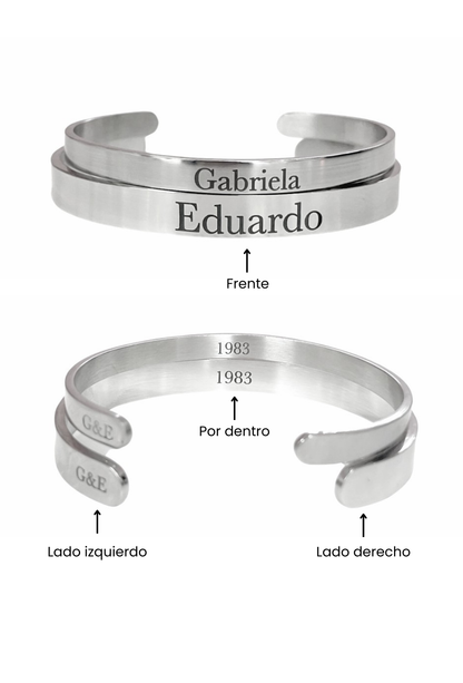 Combo Pulseras para Pareja (6mm y 8mm)